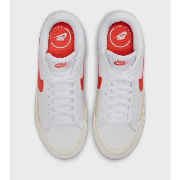 Nike Court Legacy Lift Women's size 9.5 White Gold Red Causal Shoes DM7590-110 - Picture 10 of 12